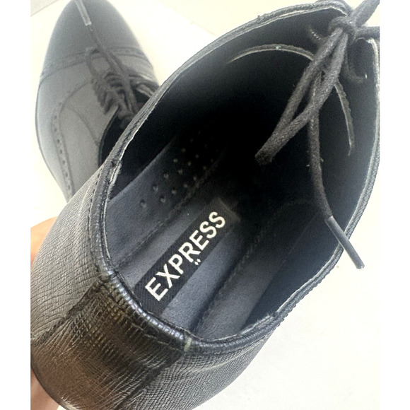 Express Oxford Black Men Dress Wedding Business Work Shoe Sz 12 RN55285 main image 9
